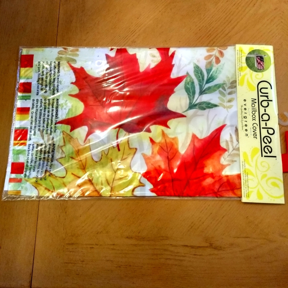 NEW Autumn Fall Leaves Post Mail Box Cover Outdoor Decor